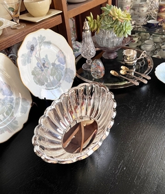 Elegante Panera de Metal Plateado Plata Lappas Modelo Elkinton C1960 - Funcy Stuff Antiguedades