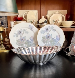 Elegante Panera de Metal Plateado Plata Lappas Modelo Elkinton C1960 en internet