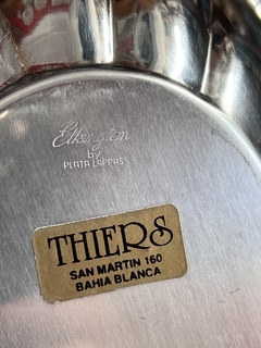Elegante Panera de Metal Plateado Plata Lappas Modelo Elkinton C1960 - tienda online