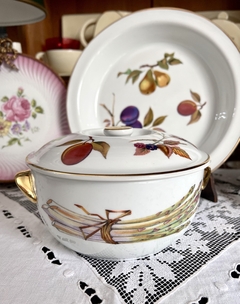 Cacerola con Tapa Chica Porcelana Royal Worcester England, Modelo Evesham Gold 1961 - comprar online