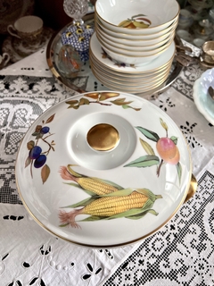Cacerola con Tapa Porcelana Royal Worcester England, Modelo Evesham Gold 1961 - tienda online
