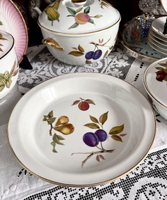 Fuente Redonda Plato para Tarta Porcelana Royal Worcester England, Modelo Evesham Gold 1961 en internet