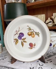 Imagen de Fuente Redonda Plato para Tarta Porcelana Royal Worcester England, Modelo Evesham Gold 1961