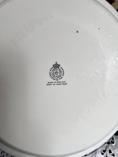 Fuente Redonda Plato para Tarta Porcelana Royal Worcester England, Modelo Evesham Gold 1961 - Funcy Stuff Antiguedades