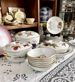 Bowls Compoteras o Fruta x 6 Porcelana Royal Worcester England, Modelo Evesham Gold 1961 - (copia)