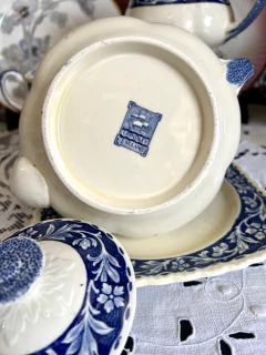 Tetera Vintage de Loza Grindley England , Pattern Elysian Blue C1936 en internet