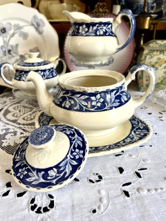 Tetera Vintage de Loza Grindley England , Pattern Elysian Blue C1936 en internet