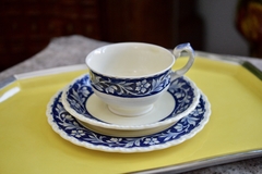 Trio para Te, loza Grindley England, Pattern Elysian Azul C1954 - comprar online