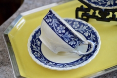 Imagen de Trio para Te, loza Grindley England, Pattern Elysian Azul C1954