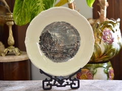 Plato Playo Grindley Pattern Scenes After Constable , Salisbury Cathedral C1950. Hermoso.