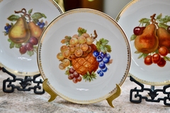Plato para Postre o Frutas de Porcelana Debra Bavaria Germany , Guarda Oro Incrustado #3 . C1940
