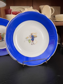 Set de Platos Infantiles Porcelana Sao Paulo Brazil Guarda Azul - tienda online