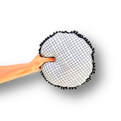 ALMOFADA REDONDA GRID P&B 230 FIOS - comprar online