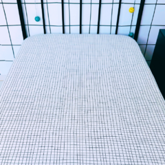 LENÇOL DE ELÁSTICO GRID P&B 230 FIOS - PUI KIDS