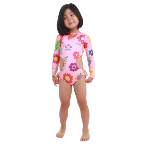 MAIÔ FLORAL ROSA