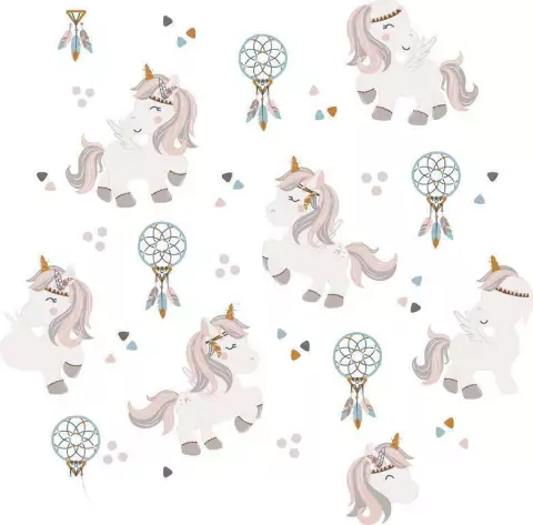 Papel de Parede Infantil Unicórnios