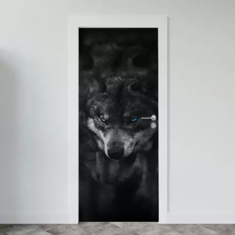 Adesivo de Porta Lobo