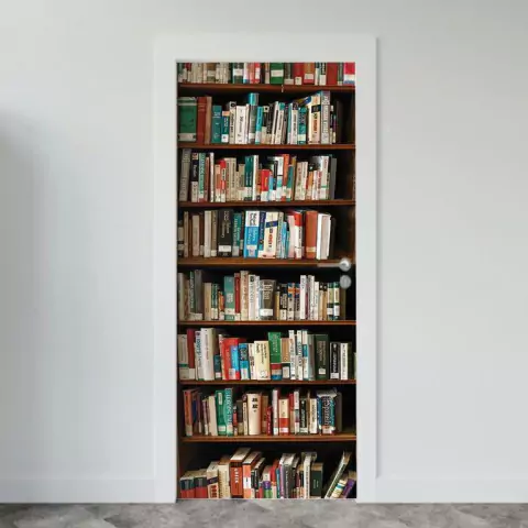 Adesivo de Porta Estante de Livros