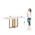 Mesa Sala de Jantar Natalí com Vidro Nature/off White - Henn Nature/Off White - World Cadeiras | Aluguel De Mesas E Cadeiras, Kit Conjunto Mesa E Cadeira Infantil