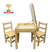 Kit Conjunto Mesa Mesinha MDF 60X60 Com Baú Com 2 Cadeiras Cadeirinhas De Madeira Para Desenhar Ou Colorir