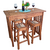Kit Bancada 120cm + 4 Banquetas Altas em Madeira Maciça - comprar online