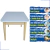 Conjunto Mesa Retangular Infantil Com 4 Cadeiras Colorida laqueada