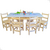 Conjunto Mesa Infantil 120cm Madeira Maciça Resistente 6 Cadeiras