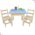 Conjunto Mesa Infantil Madeira Maciça Resistente 2 Cadeiras