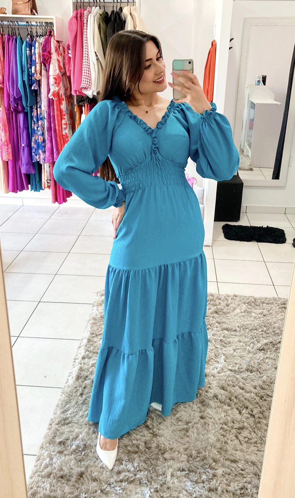 Vestido Longo Priscila Azul