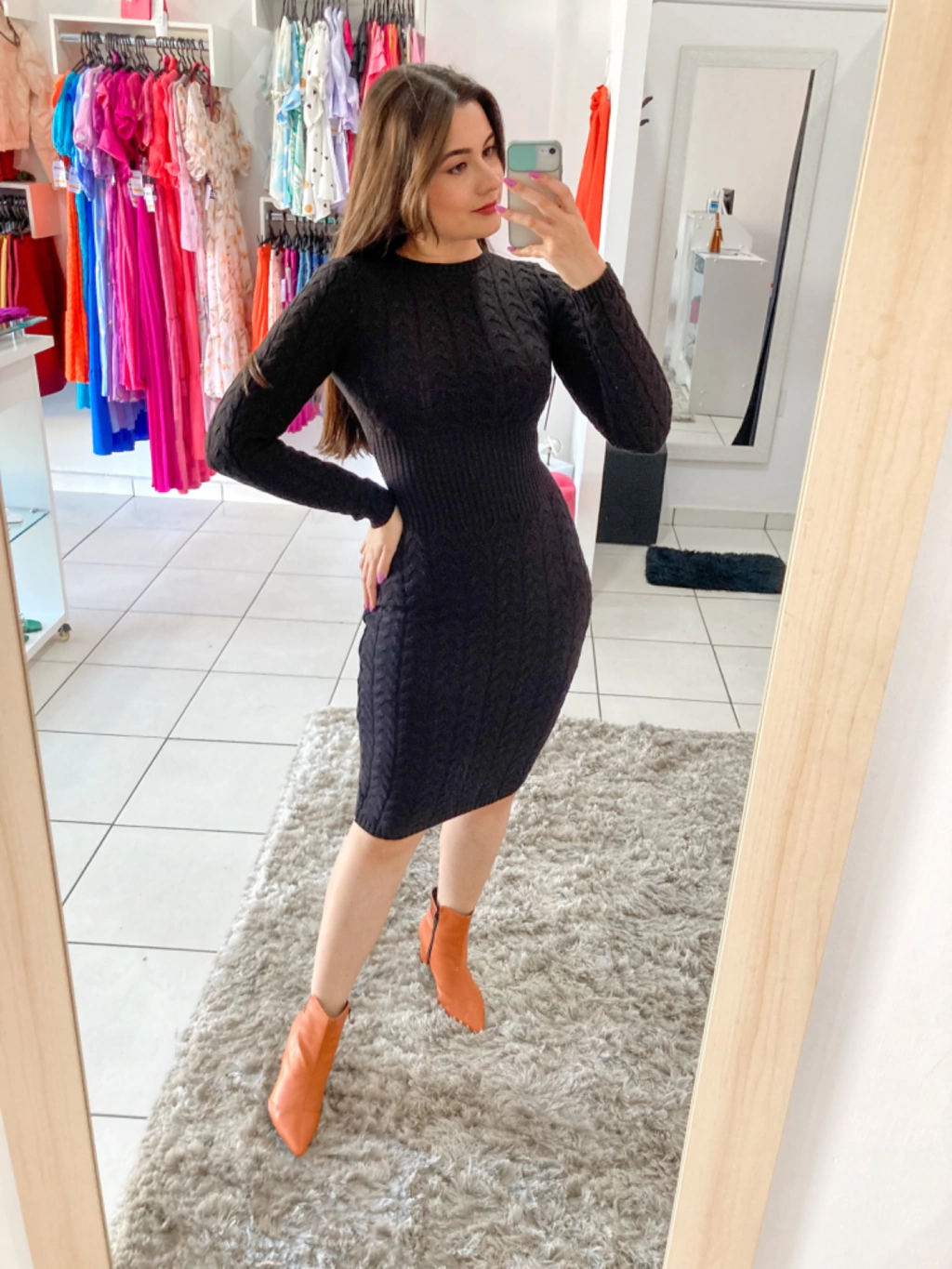 Vestido Tricô Premium Paris Preto (U)