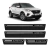 Jogo Soleira Premium Elegance Preto Hyundai Creta - 4 Portas - Vinil + Resinada 8 Peças