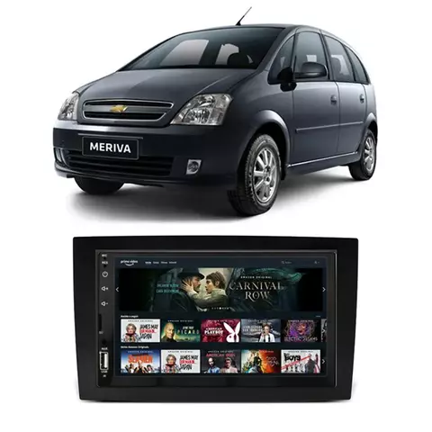 Kit Multimídia Vectra Meriva Android 7 Pol Rádio Bt USB Espelhamento