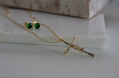 Conjunto jesus em zircônia cores