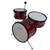 Bateria Andaluz Infantil Drum Kids Vermelha