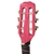 Violão PHX Nylon Flat Elétrico c/ Afinador Rosa FTN35PK