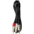 Cabo Storm Tech 1P2 Estéreo Para 2RCA Macho 1,8 Metro Preto