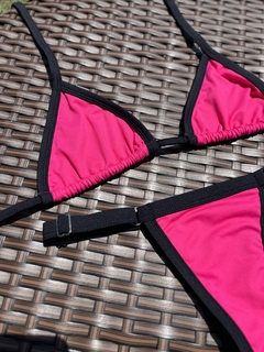 conjunto bronze pink c/ preto - Madame Gi