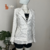 Blazer Listrado Plissado Branco - Mais Um