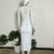 Vestido Branco Midi em Elanca Cruzado Costas - loja online
