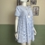 Vestido Bata Listrado Branco e Azul - Shein na internet
