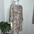 Vestido Reto Animal Print em Crepe Manga Longa na internet