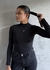 Body Manga Longa Com Gola Preto - loja online