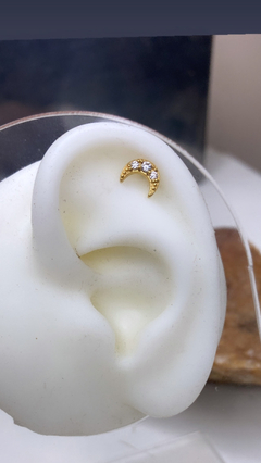 Imagem do Aço/ lua/ labret/ gold/6mm