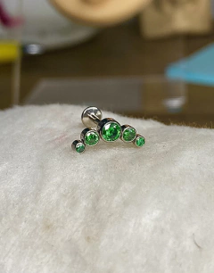 Hélix/ cluster titânio/ 8mm/ verde - comprar online