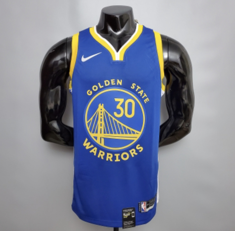 Regata Golden State Warriors Curry 30 Masculina Azul - Amarelo