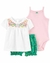 Conjunto Carter’s 3 peças 24meses, verde floral menina na internet