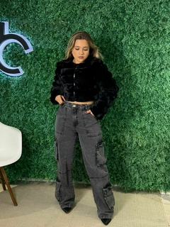 CALÇA CARGO CINZA GRAFFIT