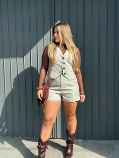 CONJUNTO RISCA DE GIZ CINZA