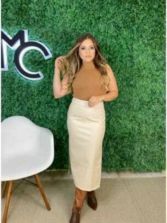 SAIA MIDI COURO - comprar online