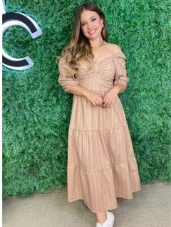 VESTIDO MIDI RISCA DE GIZ
